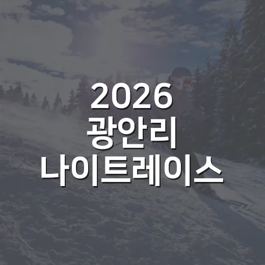 2026 광안리 나이트레이스 숫자로 따라가봤더니, 기록보다 흐름이 먼저 보였다 - 요약
