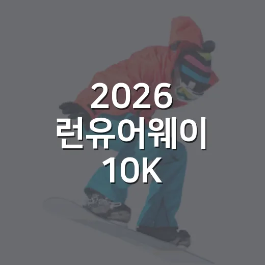 2026 런유어웨이 10K, 참가 전 기록표부터 들여다봤더니 보이는 것들 - 요약