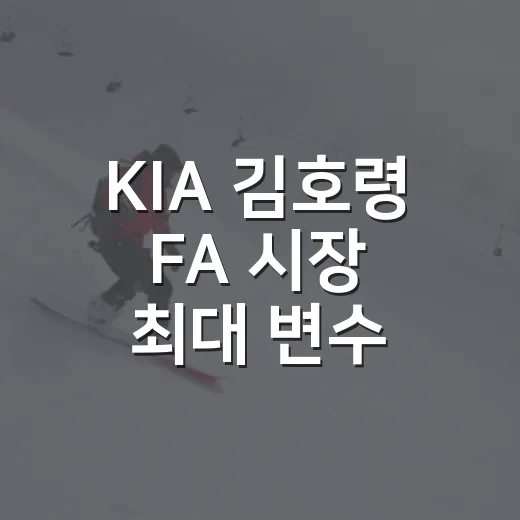 KIA 김호령 FA 시장 최대 변수, 수비형 외야수가 몸값 판을 흔들기까지 - 요약