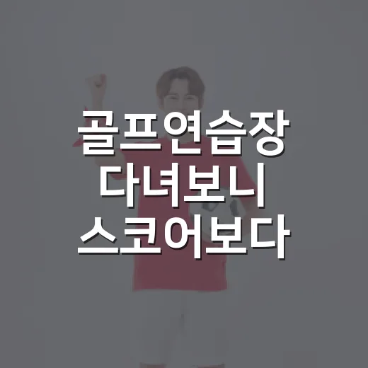 골프연습장 다녀보니 스코어보다 먼저 보인 숫자들의 진짜 이야기 - 요약