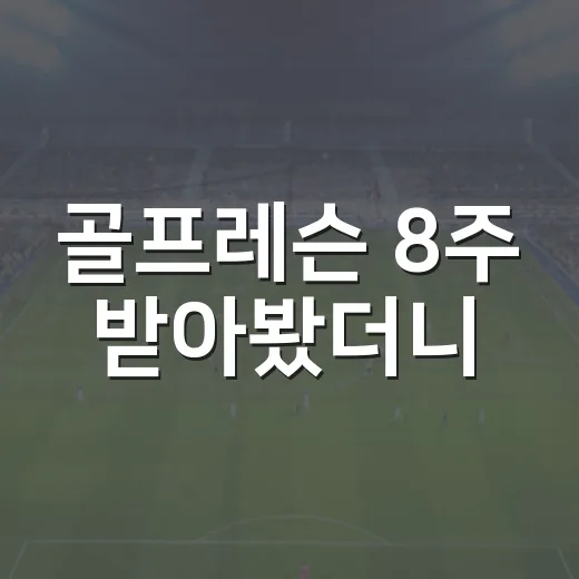 골프레슨 8주 받아봤더니, 스코어보다 먼저 바뀐 숫자들 - 요약