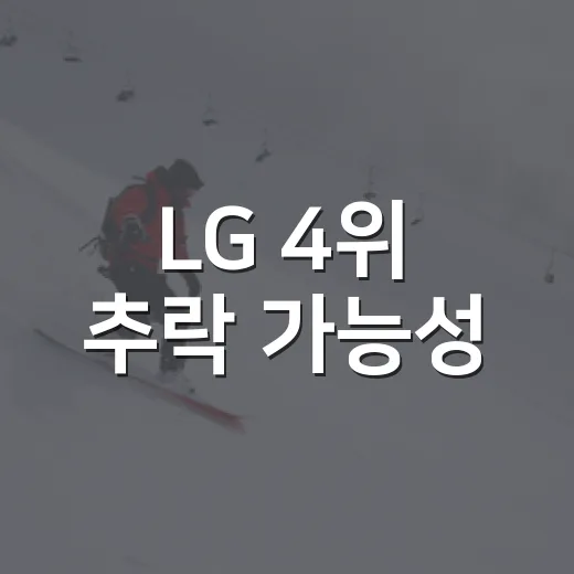 LG 4위 추락 가능성, 순위표를 며칠째 들여다봤더니 보이는 진짜 변수 - 요약