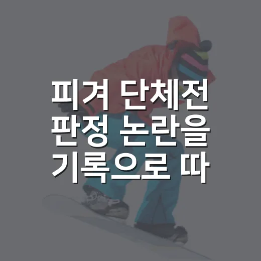 피겨 단체전 판정 논란을 기록으로 따라가봤더니 보인 장면들 - 요약