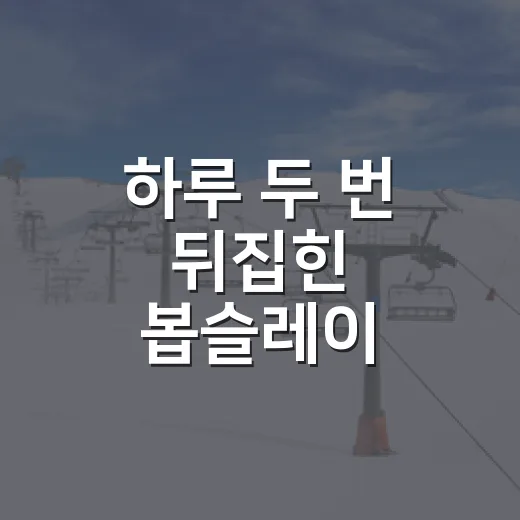 하루 두 번 뒤집힌 봅슬레이, 기록지 숫자 뒤에 남은 불안의 진짜 이야기 - 요약