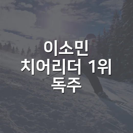 이소민 치어리더 1위 독주, 표 차이를 따라가 보니 보인 진짜 이유 - 요약