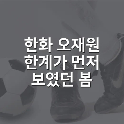한화 오재원 한계가 먼저 보였던 봄, 김경문은 왜 아직 계산을 접지 않았나 - 요약
