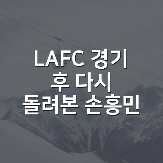 LAFC 경기 후 다시 돌려본 손흥민 ‘목 장면’, 숫자보다 더 오래 남은 이유 - 요약