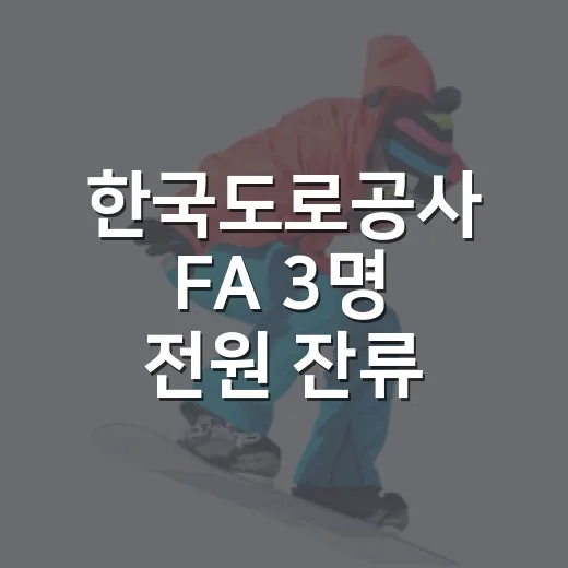 한국도로공사 FA 3명 전원 잔류, 공시표만 믿고 다시 들여다봤더니 - 요약