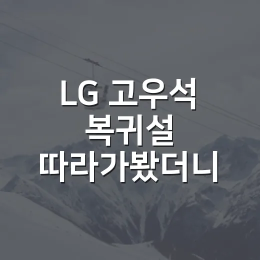 LG 고우석 복귀설 따라가봤더니, 숫자가 먼저 말한 현실 - 요약
