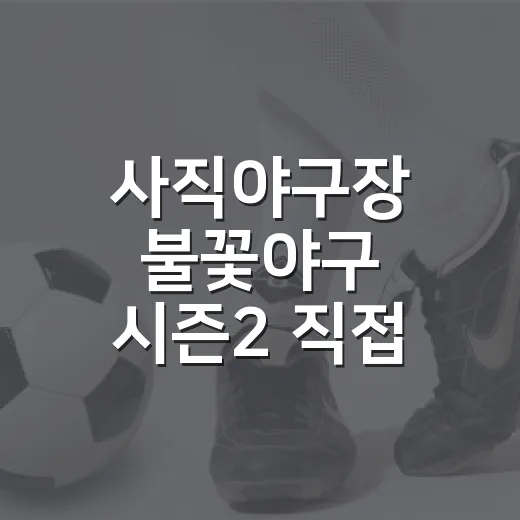 사직야구장 불꽃야구 시즌2 직접 보고 나니, 예능보다 야구가 먼저 보였다 - 요약