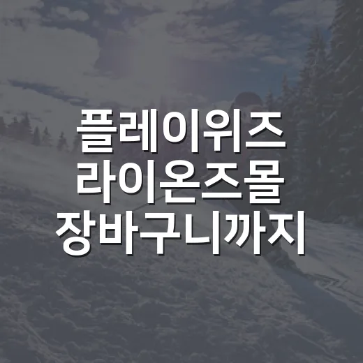 플레이위즈 라이온즈몰 장바구니까지 가봤더니, 굿즈에도 기록의 흐름이 보였다 - 요약