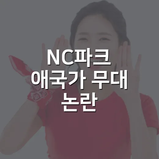 NC파크 애국가 무대 논란, 경기 전 1분이 이렇게 커진 이유 - 요약