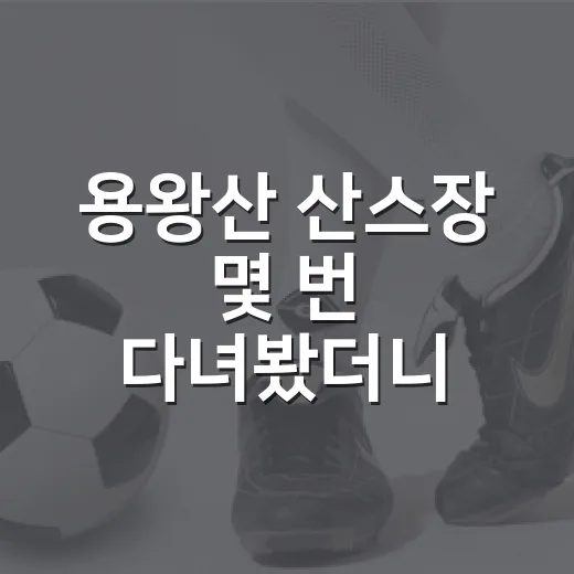 용왕산 산스장 몇 번 다녀봤더니 숫자보다 몸이 먼저 반응했다 - 요약