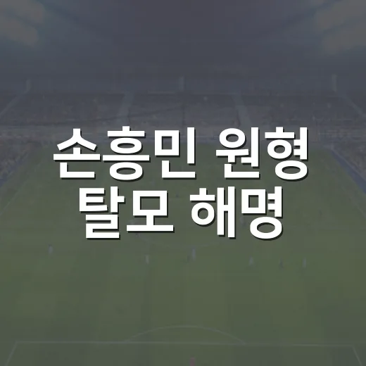 손흥민 원형 탈모 해명, 중계화면 한 장면이 이렇게 커질 줄이야 - 요약