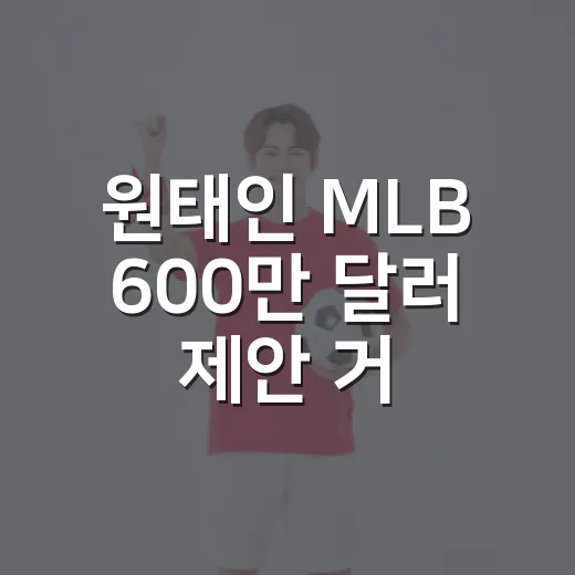 원태인 MLB 600만 달러 제안 거론, 숫자만 보고 지나치기 아까운 이야기 - 요약