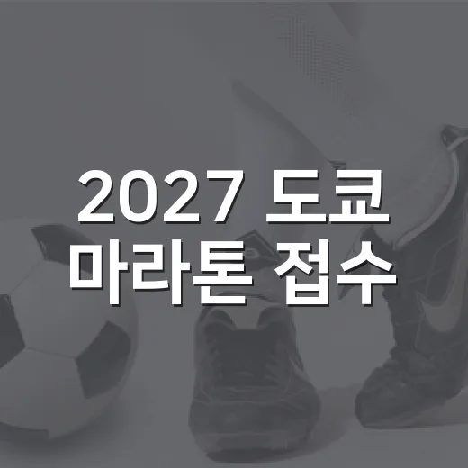 2027 도쿄 마라톤 접수, 숫자로 보니 경쟁의 모양이 달랐다 - 요약