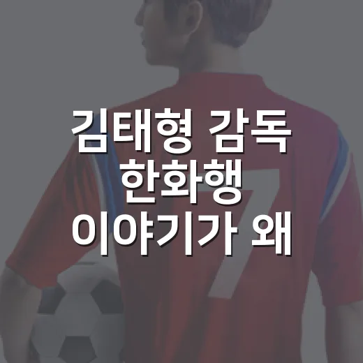 김태형 감독 한화행 이야기가 왜 나오는지 기록으로 따라가봤더니 - 요약