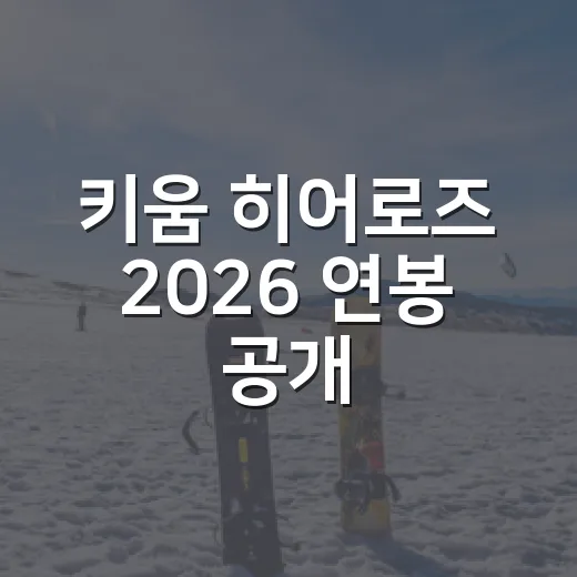 키움 히어로즈 2026 연봉 공개, 숫자를 따라가 보니 팀 색깔이 더 선명했다 - 요약