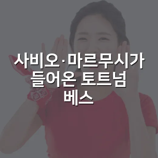 사비오·마르무시가 들어온 토트넘 베스트11을 그려봤더니 공격의 결이 완전히 달라졌다 - 요약