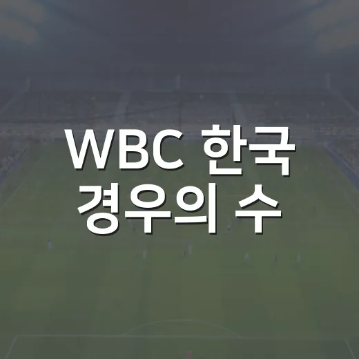 WBC 한국 경우의 수, 계산기를 두드릴수록 보이는 진짜 이야기 - 요약