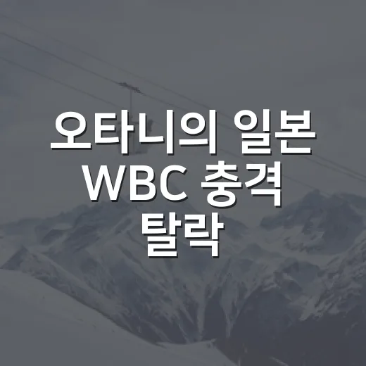 오타니의 일본 WBC 충격 탈락, 기록을 따라가 보니 더 쓰라렸던 밤 - 요약