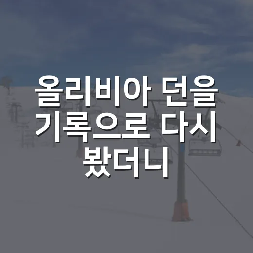 올리비아 던을 기록으로 다시 봤더니, 인기보다 먼저 보인 것들 - 요약
