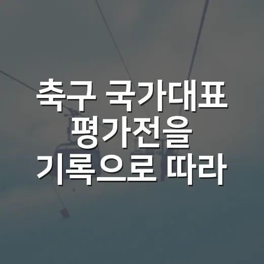 축구 국가대표 평가전을 기록으로 따라가 봤더니 보이는 진짜 이야기 - 요약