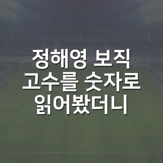 정해영 보직 고수를 숫자로 읽어봤더니, KIA의 선택은 꽤 현실적이었다 - 요약