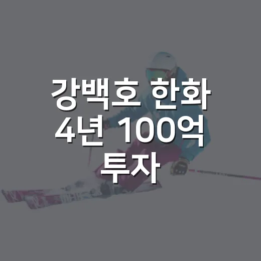 강백호 한화 4년 100억 투자, 숫자로 봤더니 진짜 초대박이었다 - 요약