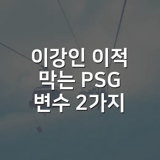 이강인 이적 막는 PSG 변수 2가지, 결국 숫자가 먼저 말해줬다 - 요약