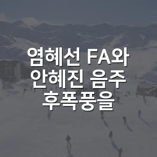 염혜선 FA와 안혜진 음주 후폭풍을 같이 보니, 세터 시장의 민낯이 보였다 - 요약