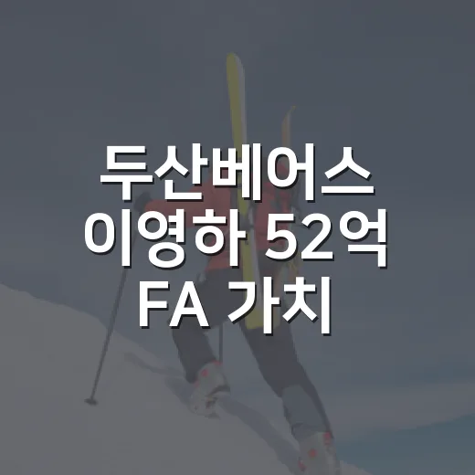 두산베어스 이영하 52억 FA 가치, 숫자로 따라가봤더니 보직이 답을 바꿨다 - 요약