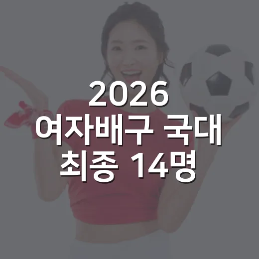 2026 여자배구 국대 최종 14명 따라가 봤더니, 차상현호의 방향이 보였다 - 요약