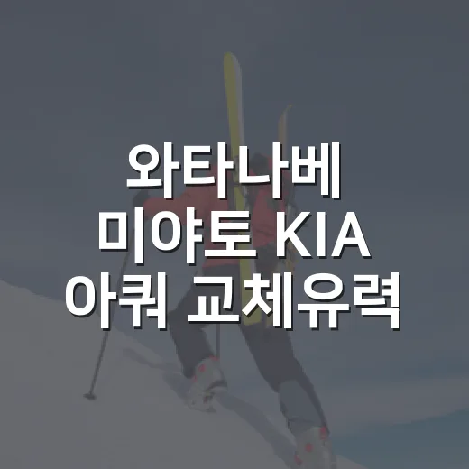 와타나베 미야토 KIA 아쿼 교체유력설, 기록을 파고들었더니 보인 진짜 변수 - 요약