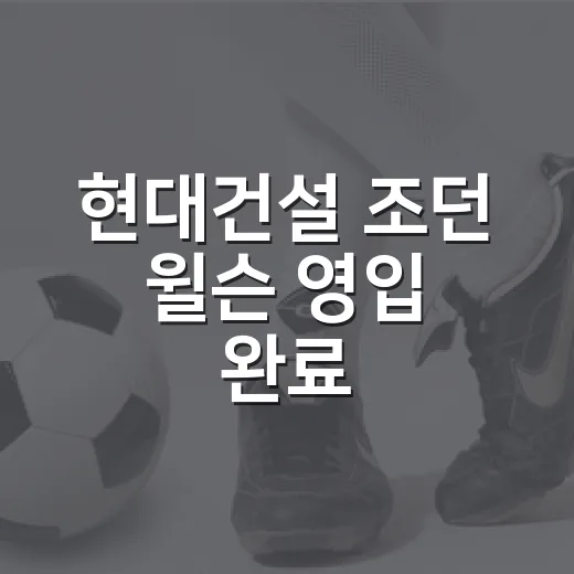 현대건설 조던 윌슨 영입 완료, 메가 옆 182cm 카드의 진짜 이야기 - 요약