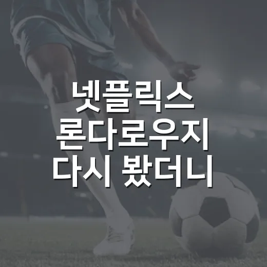 넷플릭스 론다로우지 다시 봤더니 17초가 남긴 진짜 이야기 - 요약