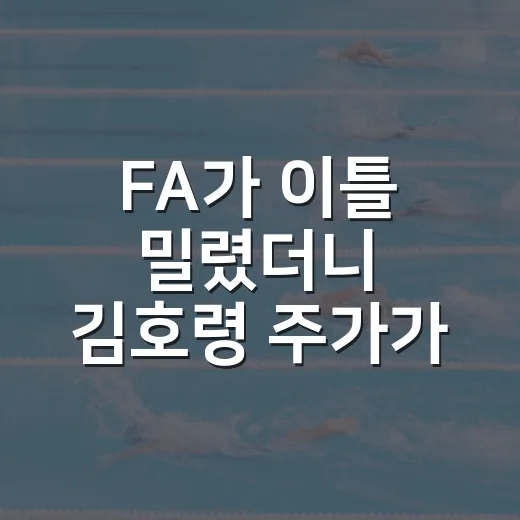 FA가 이틀 밀렸더니 김호령 주가가 달라졌다 - 요약