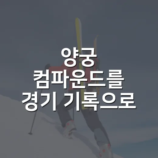 양궁 컴파운드를 경기 기록으로 따라가 봤더니, 리커브와 전혀 다른 싸움이었다 - 요약