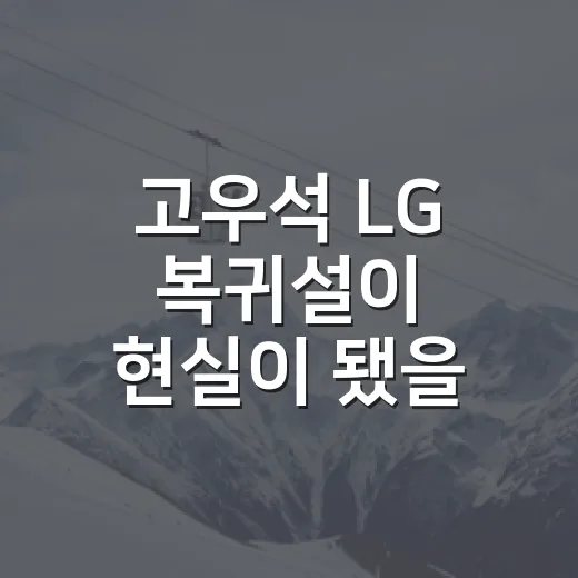 고우석 LG 복귀설이 현실이 됐을 때, 기록표에서 먼저 보인 진짜 이야기 - 요약