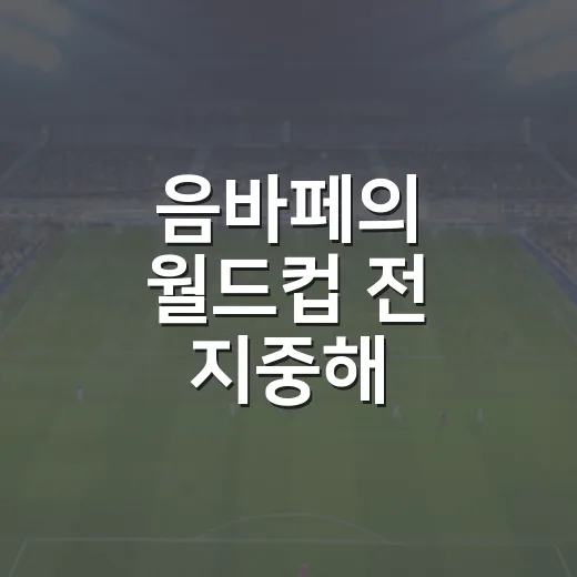 음바페의 월드컵 전 지중해 데이트를 기록으로 다시 읽어봤더니 - 요약