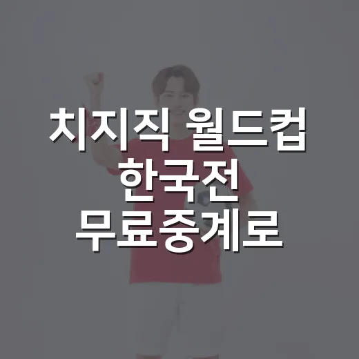 치지직 월드컵 한국전 무료중계로 봤더니, 화면보다 기록이 먼저 말을 걸었다 - 요약