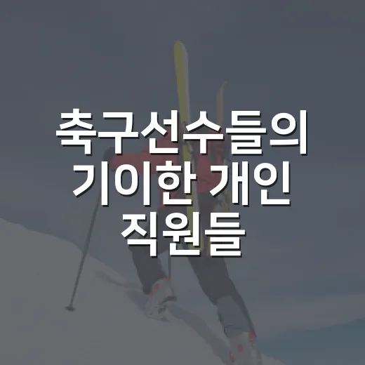 축구선수들의 기이한 개인 직원들, 웃긴 사치인 줄 알았더니 기록의 뒷면이었다 - 요약