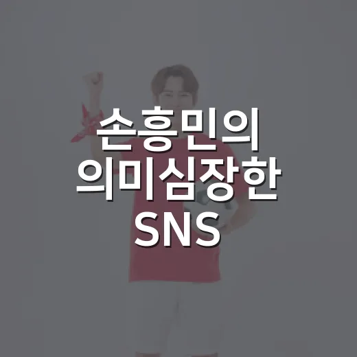 손흥민의 의미심장한 SNS, 직접 흐름을 따라가 보니 보인 진짜 이유 - 요약