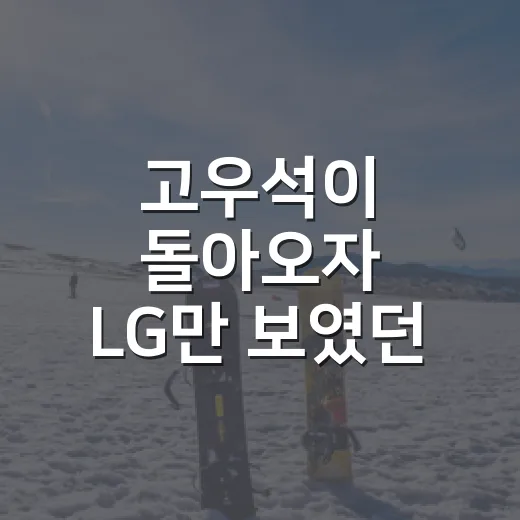 고우석이 돌아오자 LG만 보였던 이유, 보류권 숫자로 읽어본 복귀 이야기 - 요약