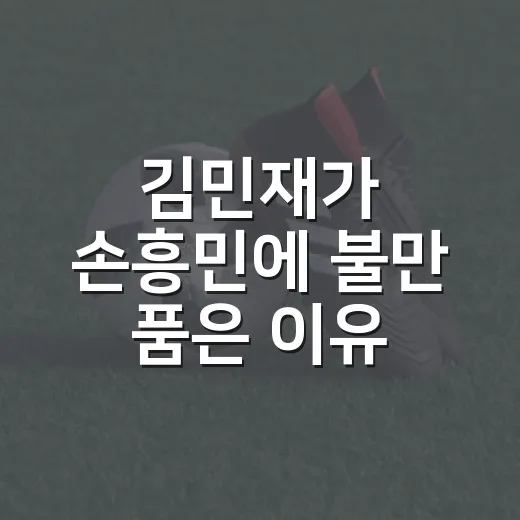 김민재가 손흥민에 불만 품은 이유, 언팔 해프닝 뒤에 있던 진짜 압박감 - 요약