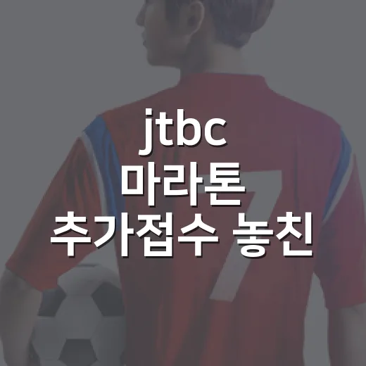 jtbc 마라톤 추가접수 놓친 뒤 기록을 다시 봤다 - 요약