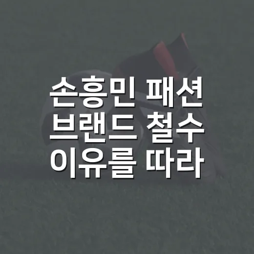 손흥민 패션 브랜드 철수 이유를 따라가 봤다 - 요약