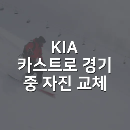 KIA 카스트로 경기 중 자진 교체 그 뒤가 더 놀라웠다 - 요약