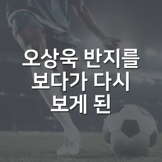 오상욱 반지를 보다가 다시 보게 된 역전의 4점 - 요약