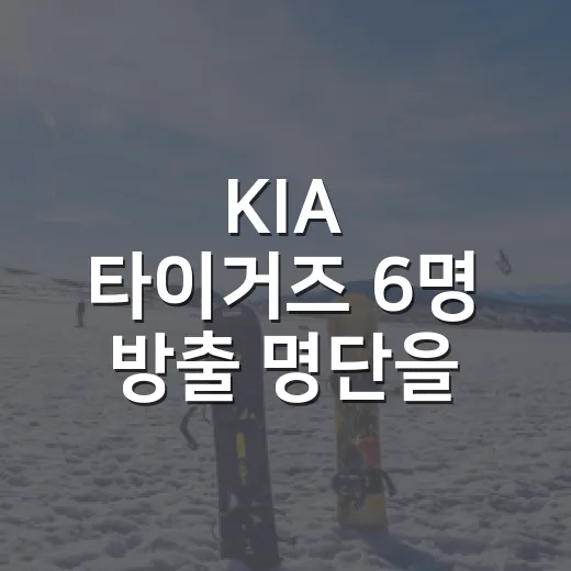 KIA 타이거즈 6명 방출 명단을 보니 성적보다 출전 기회가 눈에 띄었다 - 요약